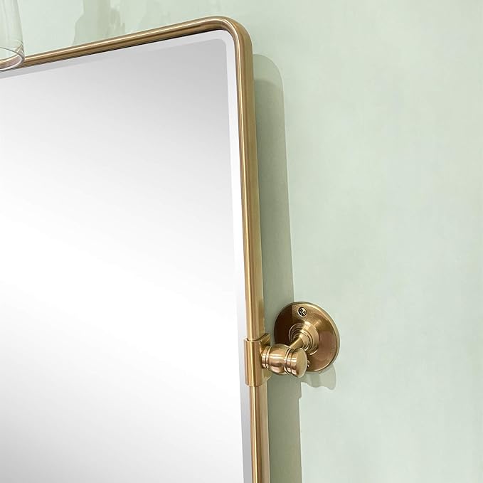 TEHOME 24 x 38'' Horizontal Farmhouse Gold Metal Framed Pivot Rectangle - Image 5