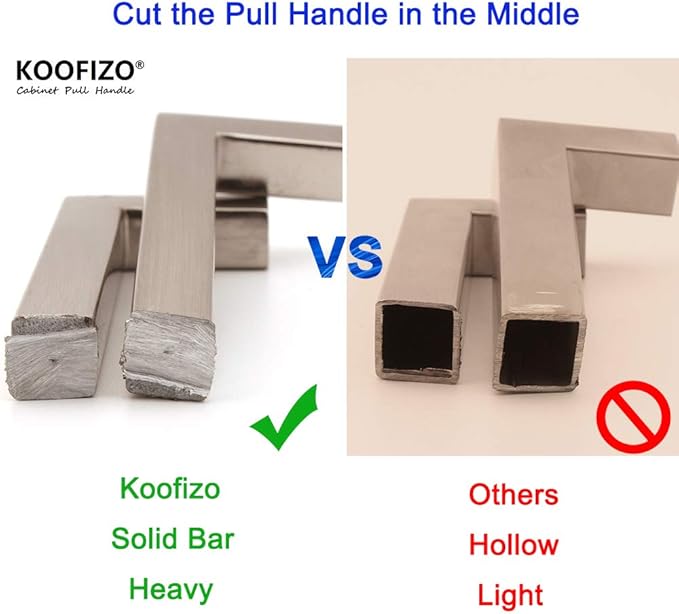 KOOFIZO Solid Square Bar Cabinet Handle - Image 6