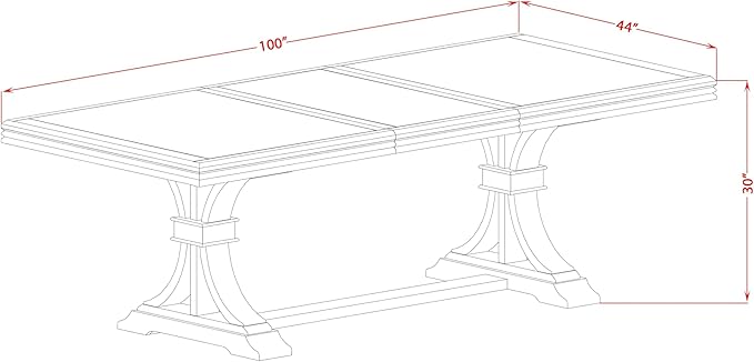 NEMA7-AWA-36 7 Pieces Dining Room Set Includes a Rectangular Dining Table and 6 - Image 14