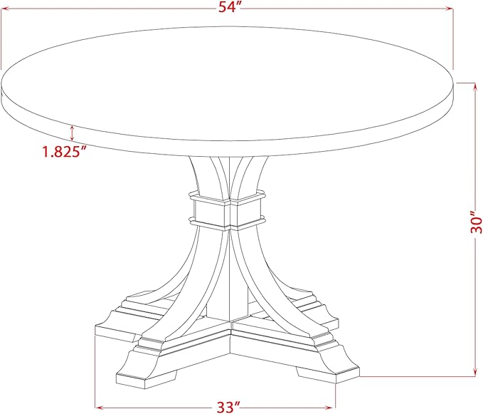 I7MZ7-50N-04 7-Pc Dining Set consists of a Pedestal Dining Table and 6 Light - Image 15