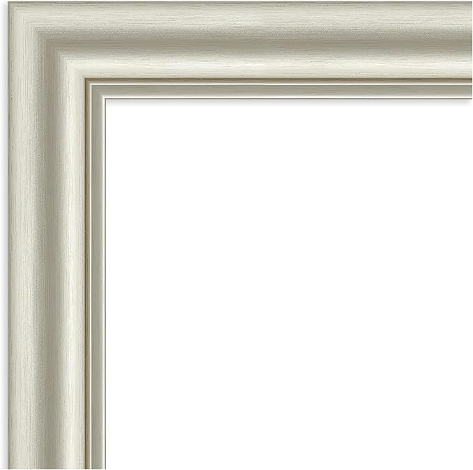 Amanti Art Bathroom Mirror for Over Sink, 36x46 Sophia Silver Rectangle Vanity - Image 2
