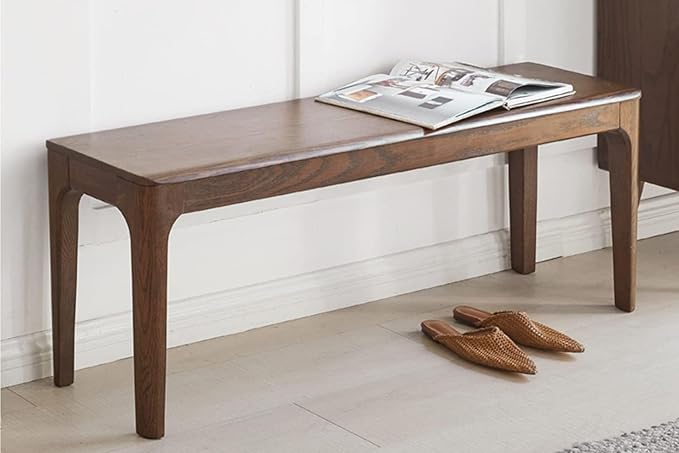 Dining Bench, Wood Bench Solid Oak Wooden Bench Indoor Dining Room Table Home - Image 3