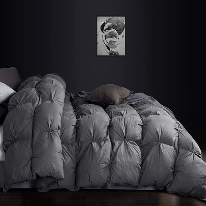 Luxurious Goose Down Feather Fiber Comforter California King Size Duvet Insert by EgyptianBedding