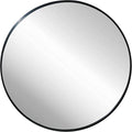 FrameWorks 20" Deluxe Contemporary Black Circular Aluminum Mirror by FrameWorks