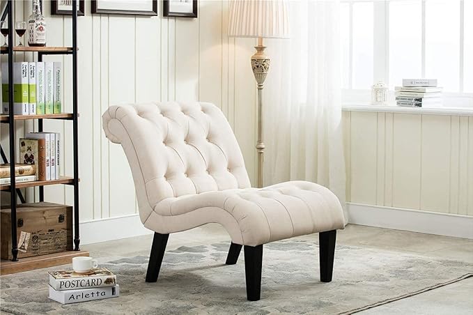 Yongqiang Accent Chair for Bedroom Living Room Chairs Tufted Upholstered Lounge - Image 9