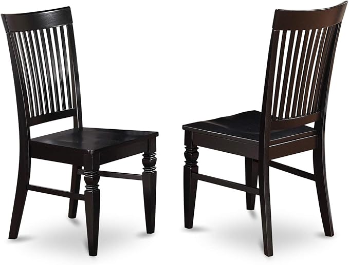 East West Furniture DLWE5-BLK-W 5 Piece Dinette Set - Image 7
