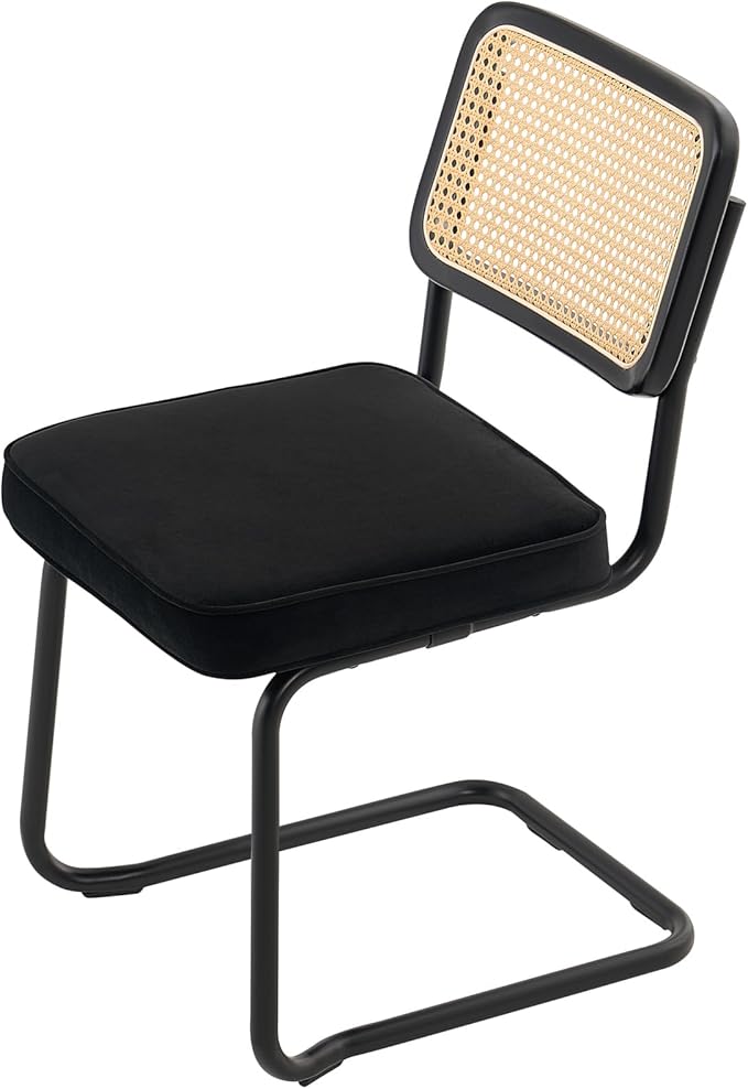 VEVOR Rattan Dining Chairs Set of 2, Mid Century Modern Dining Chair, - Image 9