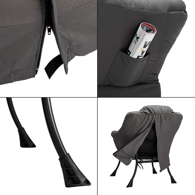 HollyHOME Large Fabric Lazy Chair - Image 8