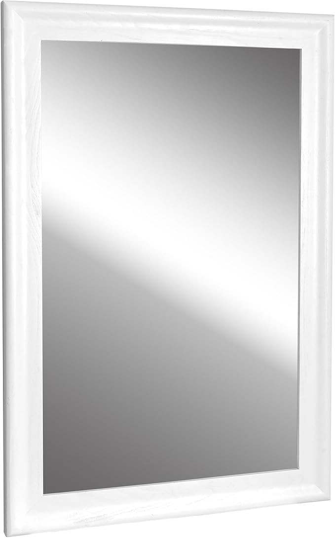 CULER White Wood Wall Mirror for Bathroom, Rectangle Rustic 24 x 36 inch - Image 7