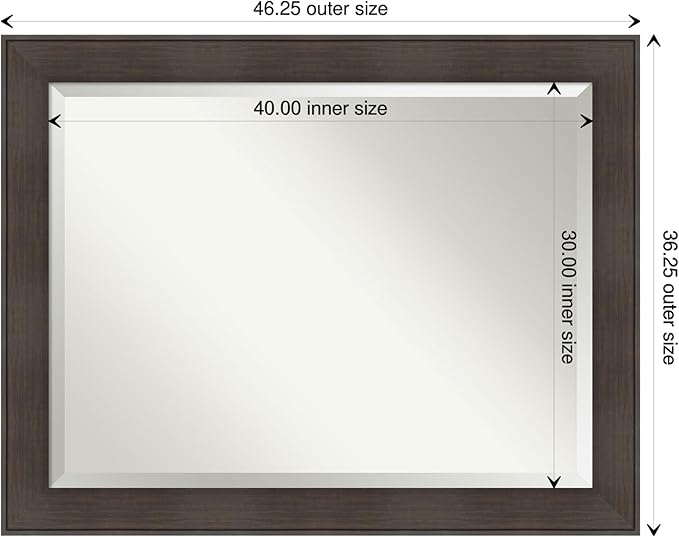 Amanti Art Brown Bathroom Mirror - Image 4