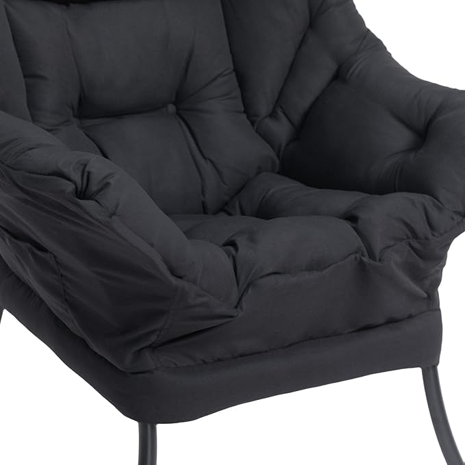 HollyHOME Modern Fabric Large Lazy Chair, Accent Oversized Comfy Reading Chair - Image 6