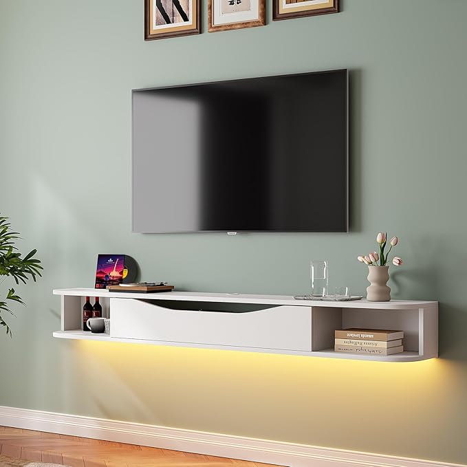 Floating TV Stand, Floating TV Console, Under TV Shelf - Image 4