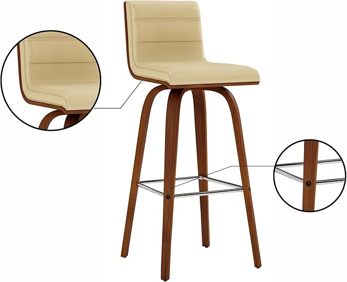 Armen Living Vienna Bar Height Bar Stool Kitchen and Dining, More color/size - Image 14