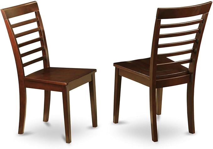 East West Furniture DLML5-MAH-W 5 Piece Modern Dining Table Set Includes a - Image 3