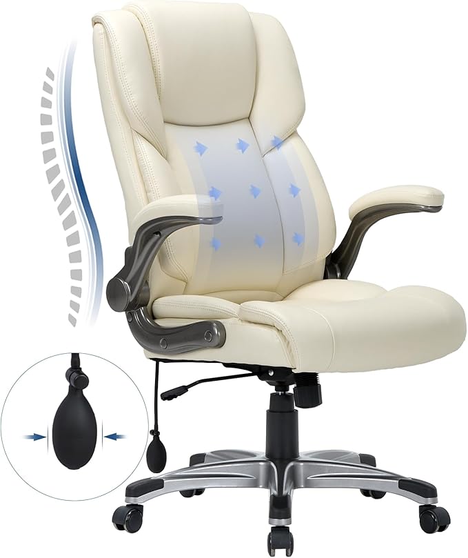 COLAMY Leather Executive Office Chair- High Back Home Computer Desk Chair by COLAMYINC
