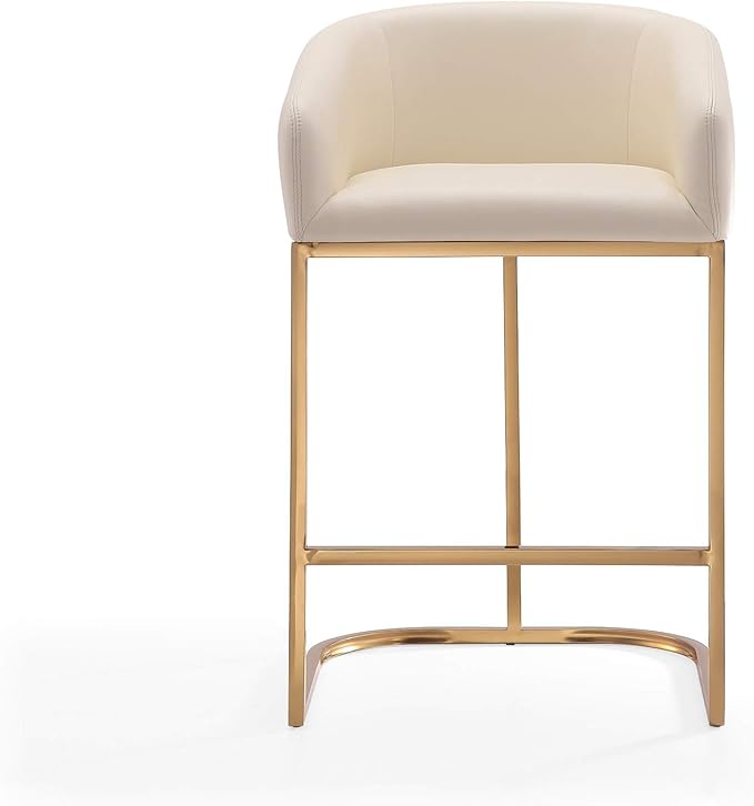 Manhattan Comfort Louvre 26 Inch Mid Century Modern Counter Height Bar Stools - Image 6