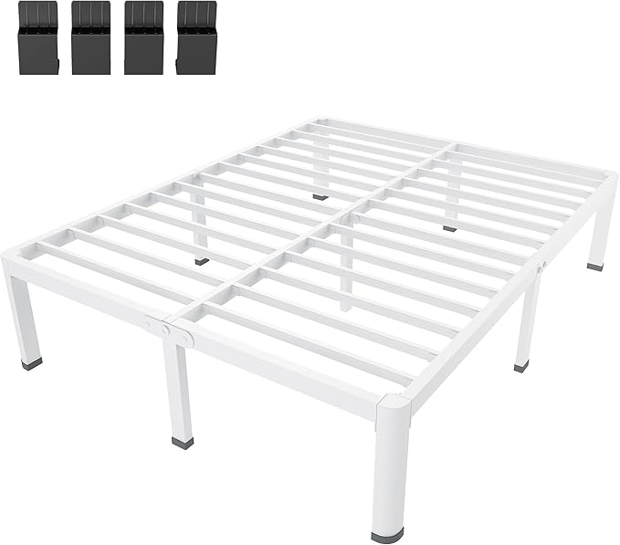 MAF 18 Inch King Size Bed Frame White - Image 6