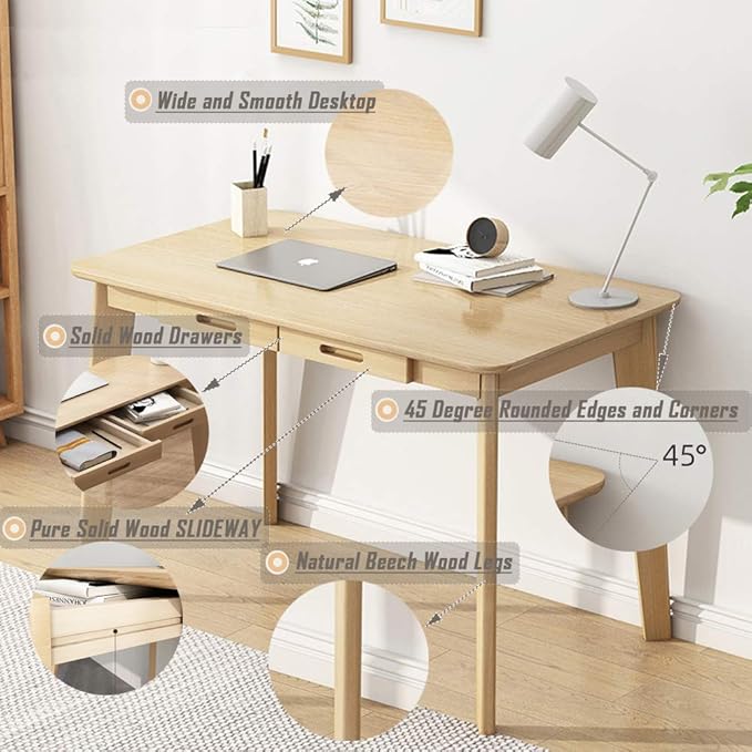 IOTXY Solid Wood Writing Desk - Image 4