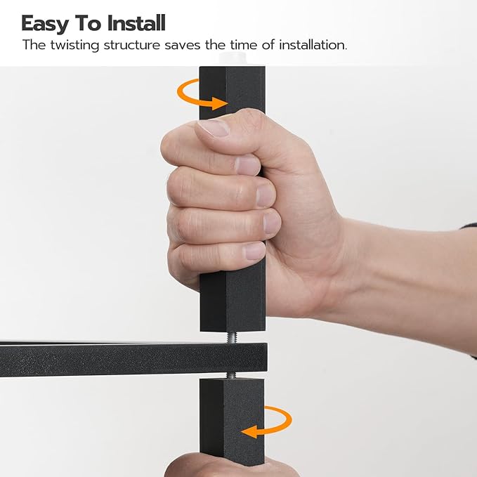 HOOBRO Side Table with Charging Station, Nightstand with 2-Tier Storage Shelf - Image 7