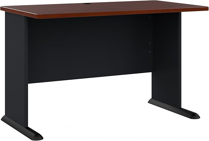 Bush Business Furniture Series A 48W Computer Desk in Hansen Cherry and Galaxy - Image 4
