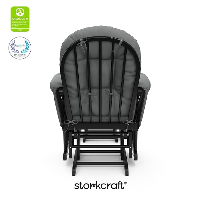 Storkcraft Premium Hoop Glider & Ottoman — GREENGUARD Gold Certified, Wood - Image 7