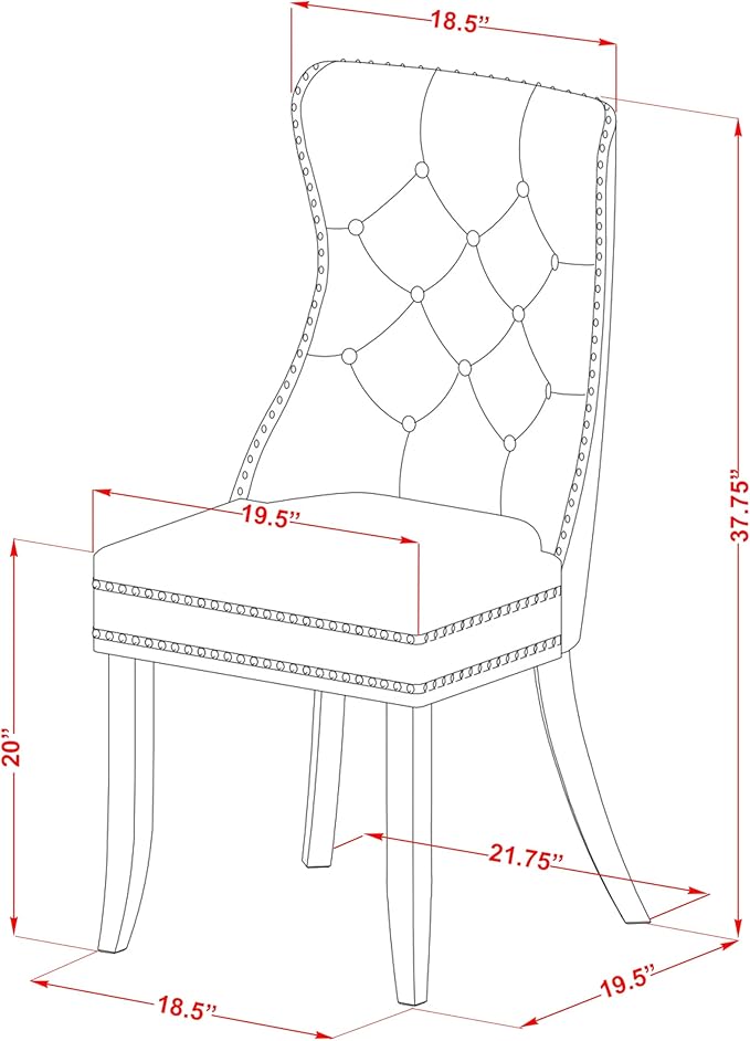 East West Furniture LGDA7-LWH-12 7 Piece Dining Set Includes a Rectangle - Image 13