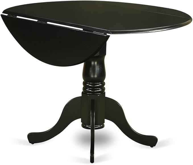 East West Furniture DLWE5-BLK-W 5 Piece Dinette Set - Image 6