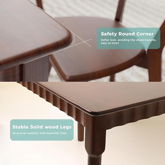 70.8 Inch Solid Wood Dining Table - Image 7