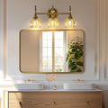 ANDY STAR Brushed Gold Mirror 40''X30'', Wall Mounted Horizontal/Vertical 1’’ by ANDYSTAR