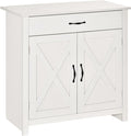 HOMCOM Farmhouse Sideboard Buffet Cabinet, Barn Door Coffee Bar Cabinet by HOMCOM