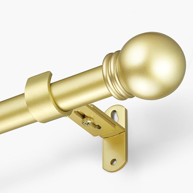 Curtain Rods for Windows 16 to 120 Inches, Curtain Rod Max Adjustable Length of by AMZSEVEN