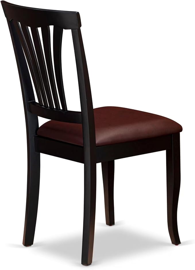 East West Furniture ANAV3-BLK-LC 3 Piece Dining Room Furniture Set Contains a - Image 12