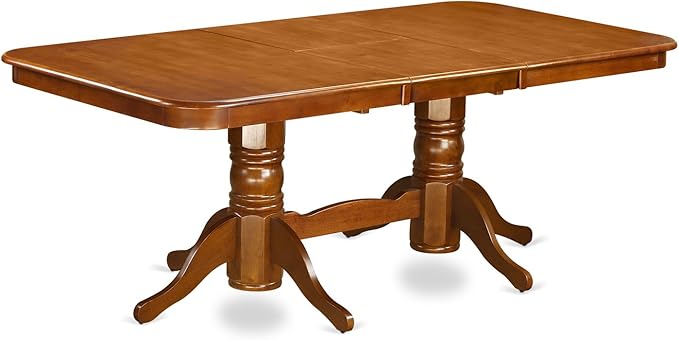 East West Furniture NANA9-SBR-C 9 Piece Kitchen Table Set Includes a Rectangle - Image 5