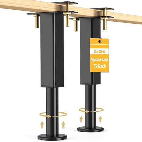 2PCS Adjustable Height Bed Support Legs, 7.3-12 In, Metal Heavy Furniture Legs by NESAPTO