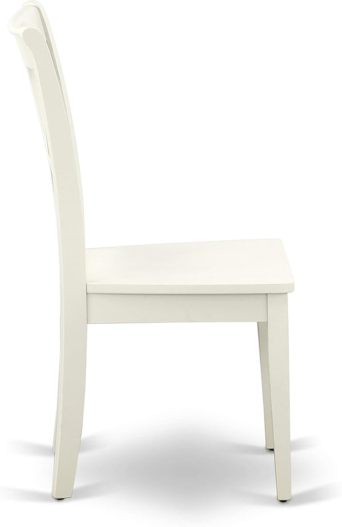 East West Furniture SHCL5-LWH-W 5 Piece Dining Table Set - Image 7