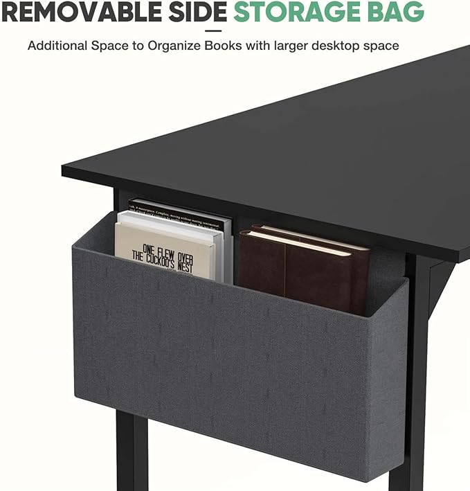 40 Inch Desk Office with Storage, Modern Simple Style Gaming Computer Table - Image 4