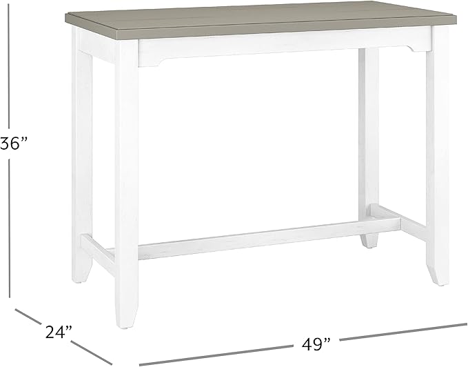 Hillsdale Furniture Hillsdale Clarion Side, Distressed Gray/Sea White Counter - Image 2