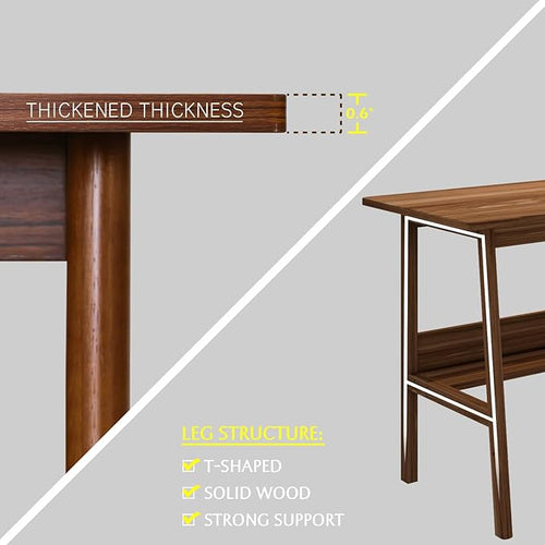2-Person Writing Desk with Bookshelf - Image 2