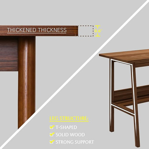 2-Person Writing Desk with Bookshelf - Image 2