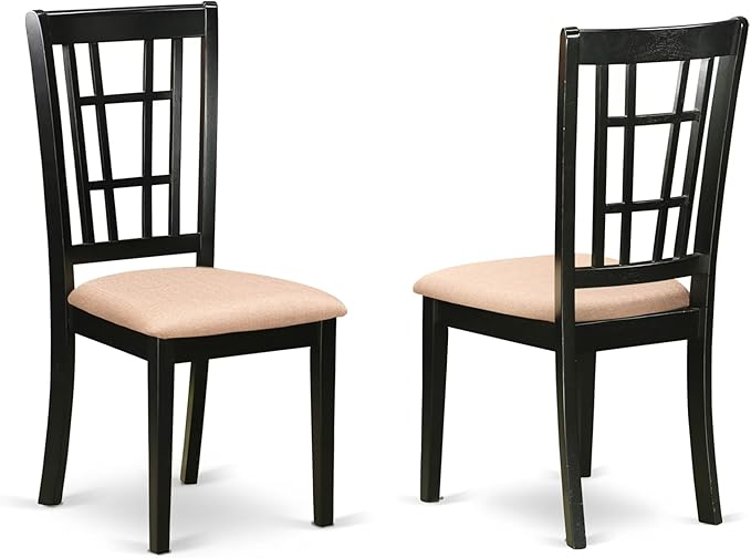 East West Furniture PLNI5-BCH-C 5 Piece Dining Table Set - Image 4