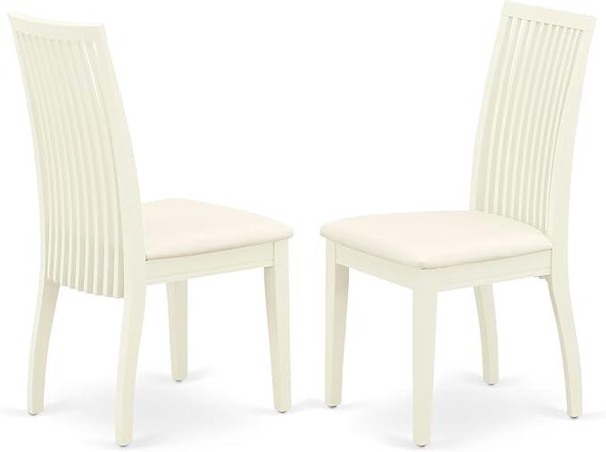 East West Furniture AMIP3-LWH-C 3 Piece Dining Set Contains a Round Dining Room - Image 4