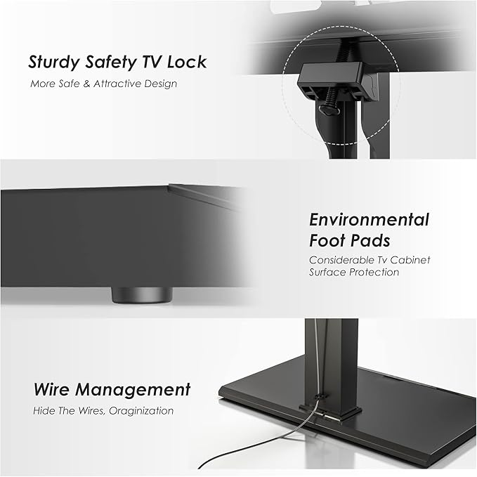 FITUEYES Floor TV Stand Iron Base - Image 6