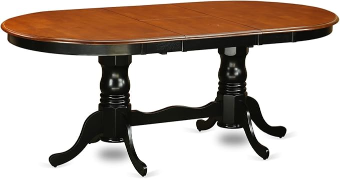 East West Furniture PLQU9-BCH-W 9 Piece Dining Table Set Includes an Oval - Image 5