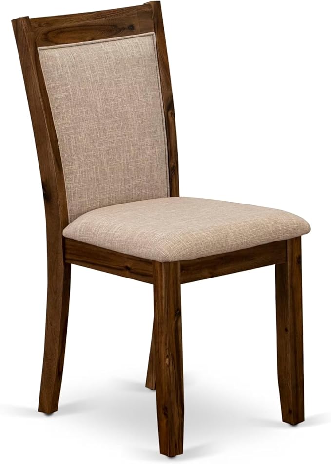 F3MZ7-50N-04 7-Pc Kitchen Table Set Includes a Pedestal Table and 6 Light Tan - Image 7