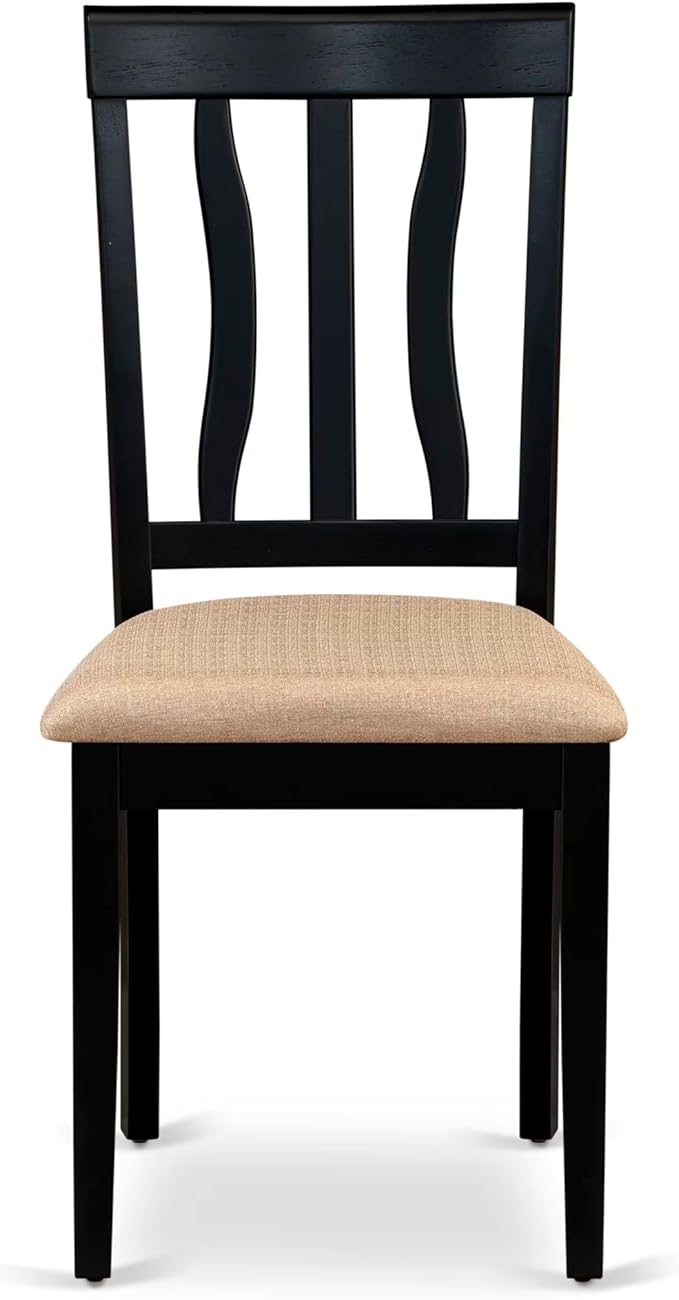 East West Furniture HLAN5-BCH-C 5 Piece Kitchen Table Set - Image 5