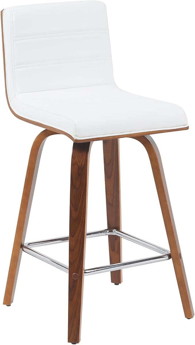 Armen Living Vienna Modern Swivel 26" Counter Height Barstool - Image 2
