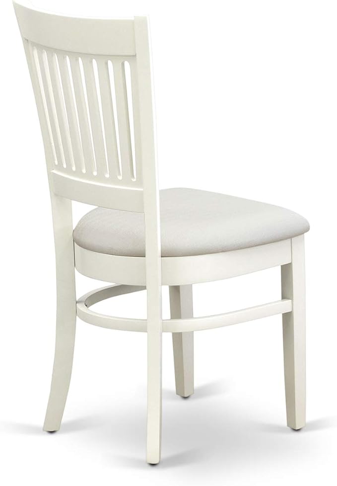 East West Furniture DLVA5-LWH-C 5 Piece Dining Table Set - Image 9