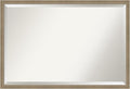 Amanti Art Brown Wall Mirror 26x38 Florence Light Brown Rectangle Bathroom by AmantiArt