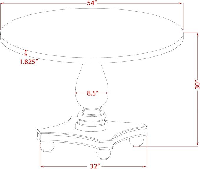 I52-11-TP Wooden Breakfast Table - Image 3