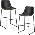 DUMOS 26 Inch Counter Height Bar Stools Set of 2, Modern Faux Leather High by DumosLifestyle